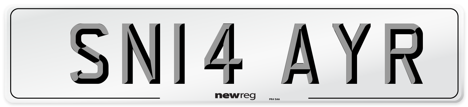 SN14 AYR Number Plate from New Reg